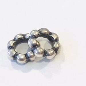 Retired pair Pandora Dot Spacers. Sterling Silver